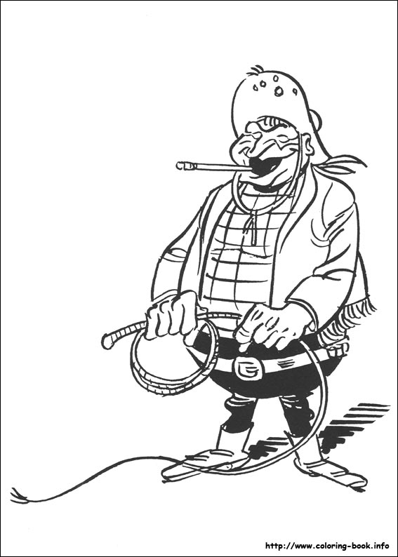 Lucky Luke coloring picture